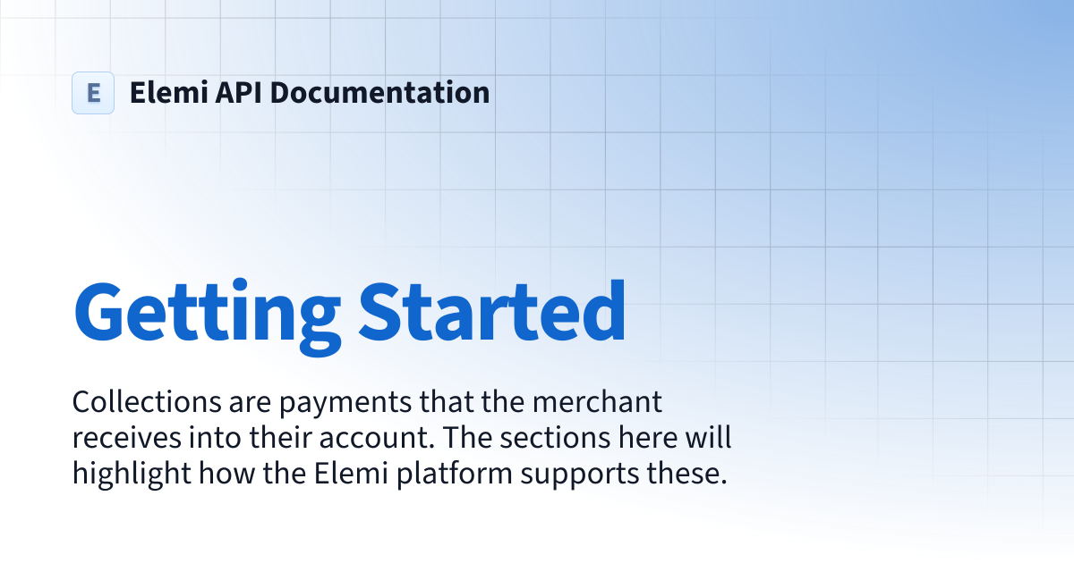 Getting Started | Elemi API Documentation